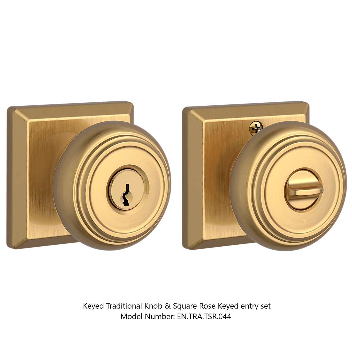 Baldwin - Reserve Collection - Keyed Knobs - Traditional Door Knob (Entry)