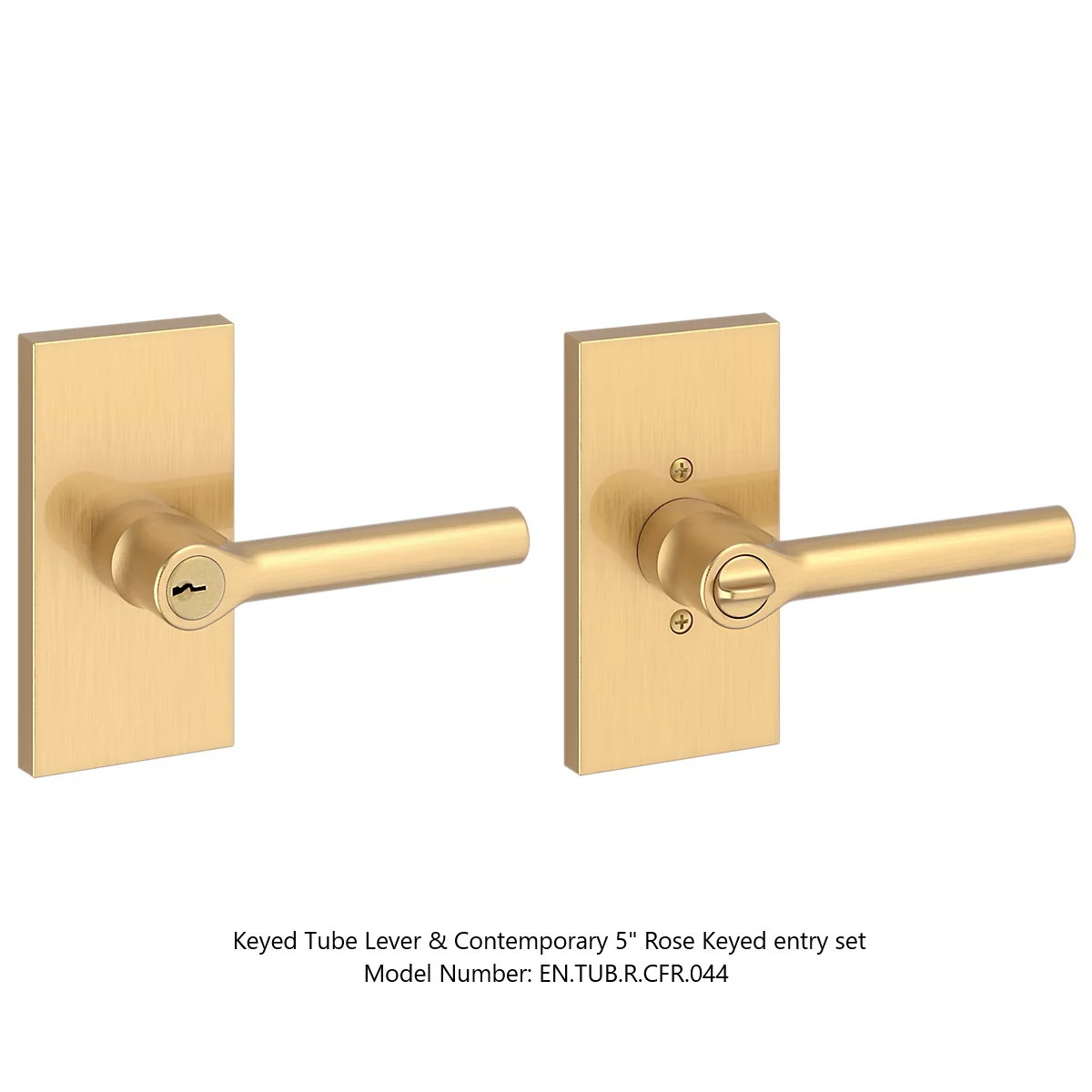 Baldwin - Reserve Collection - Keyed Levers - Tube Door Lever (Entry)