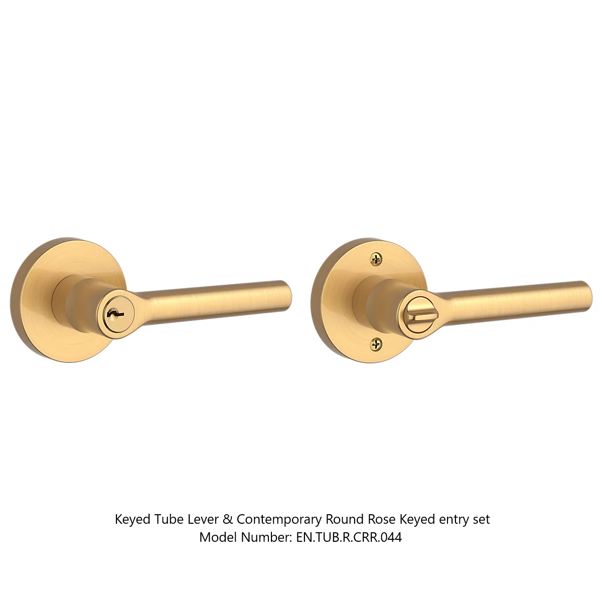 Baldwin - Reserve Collection - Keyed Levers - Tube Door Lever (Entry)