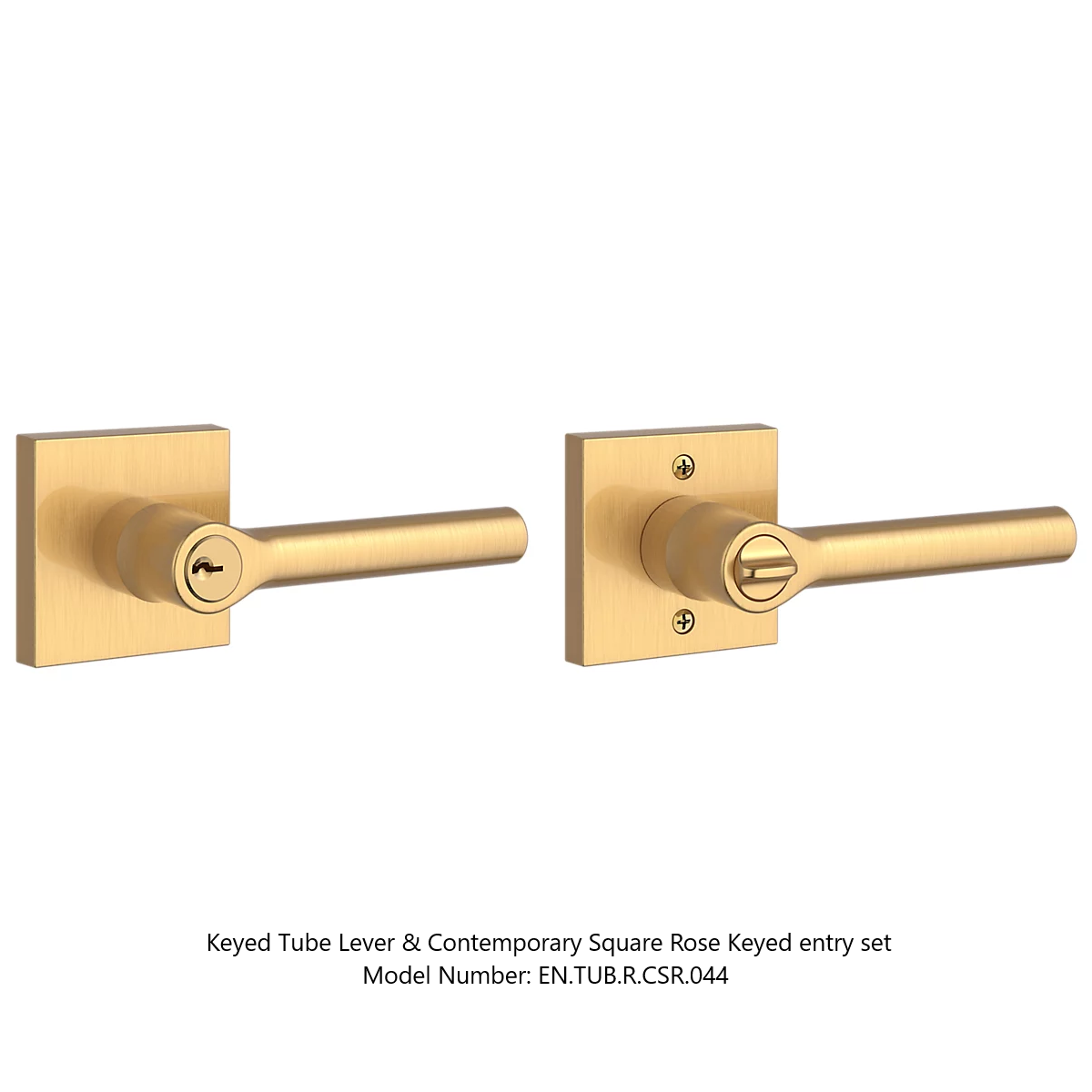 Baldwin - Reserve Collection - Keyed Levers - Tube Door Lever (Entry)