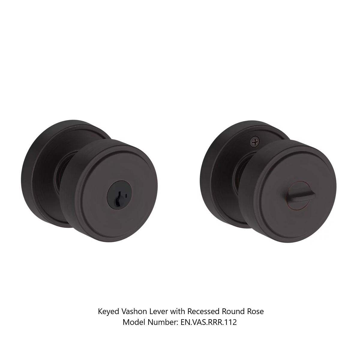 Baldwin - Reserve Collection - Keyed Knobs - Vashon Door Knob (Entry)