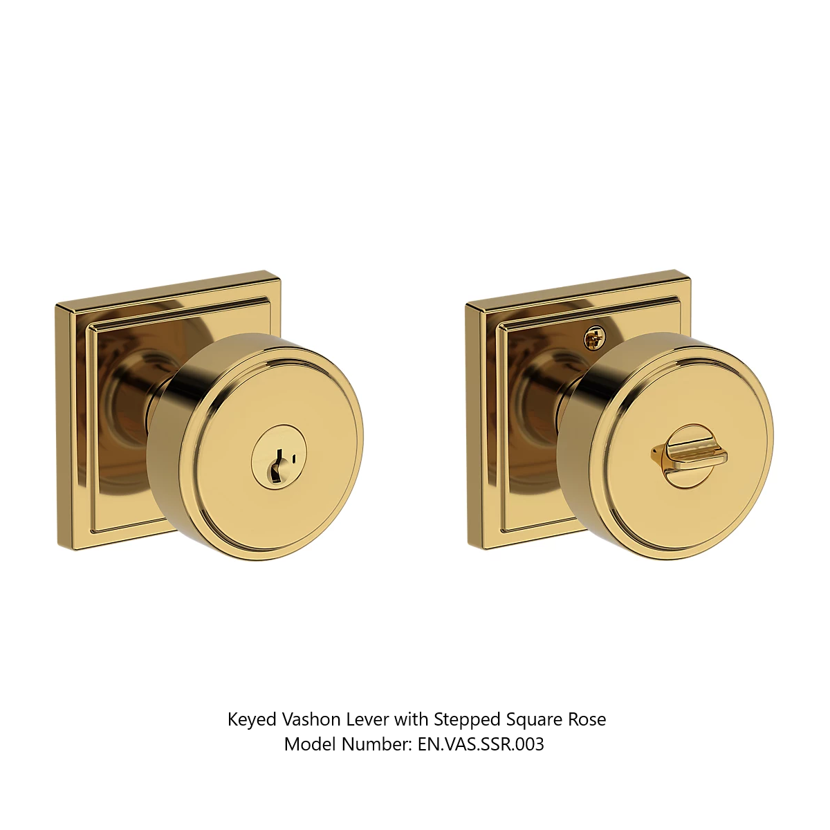 Baldwin - Reserve Collection - Keyed Knobs - Vashon Door Knob (Entry)