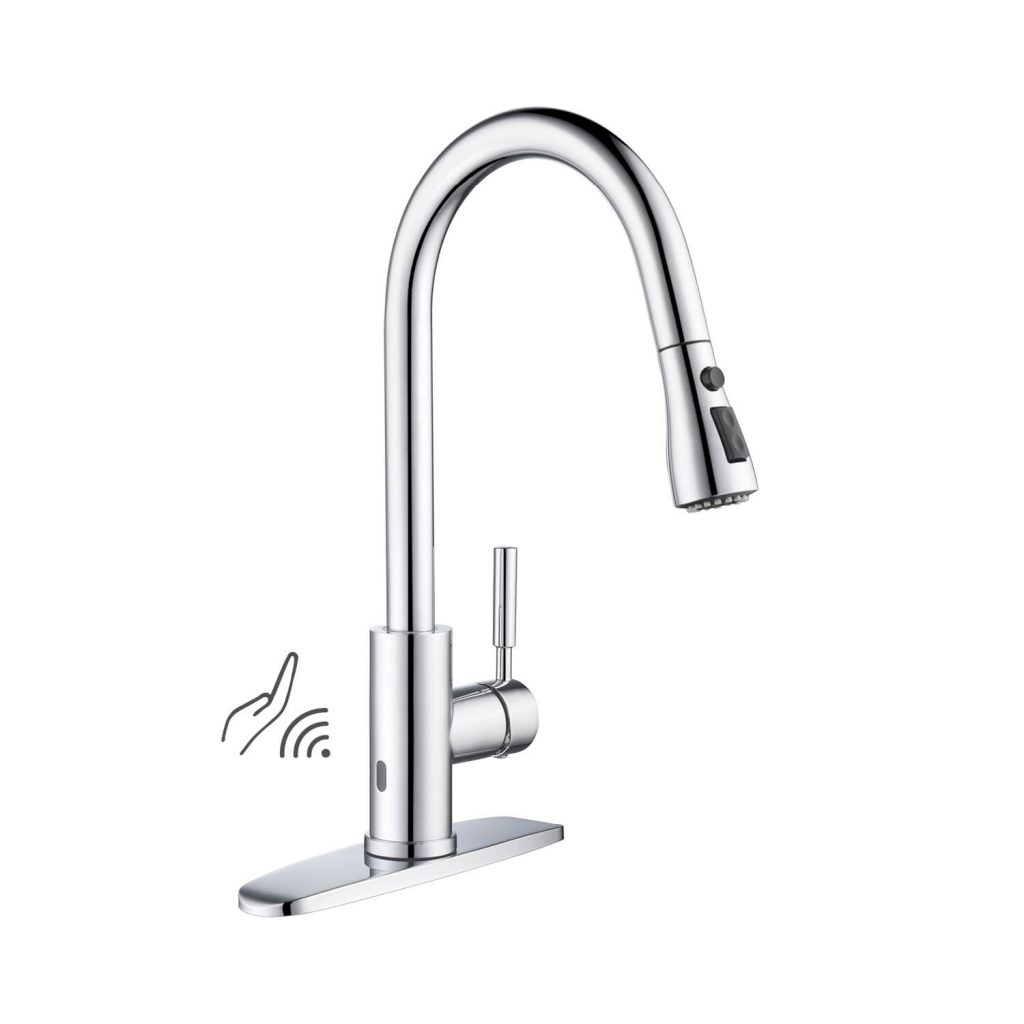 KIBI - Single Handle Pull Down Kitchen Faucet With Touch Sensor - F102-S