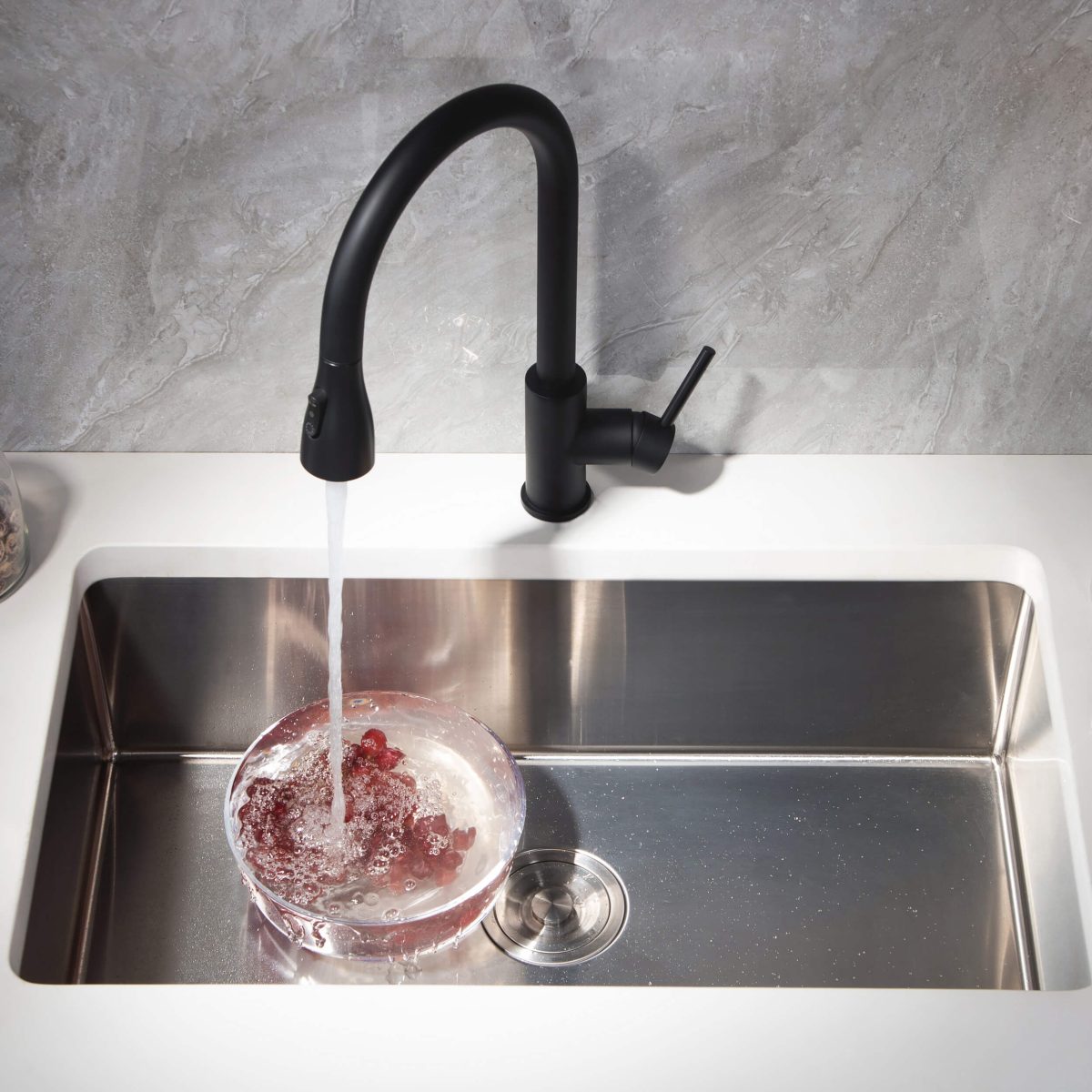 KIBI - Value Single Handle Pull Down Kitchen Faucet – F102