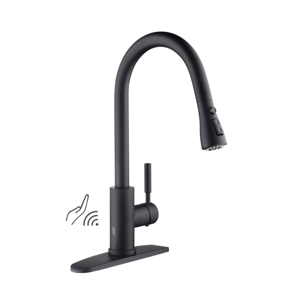 KIBI - Single Handle Pull Down Kitchen Faucet With Touch Sensor - F102-S