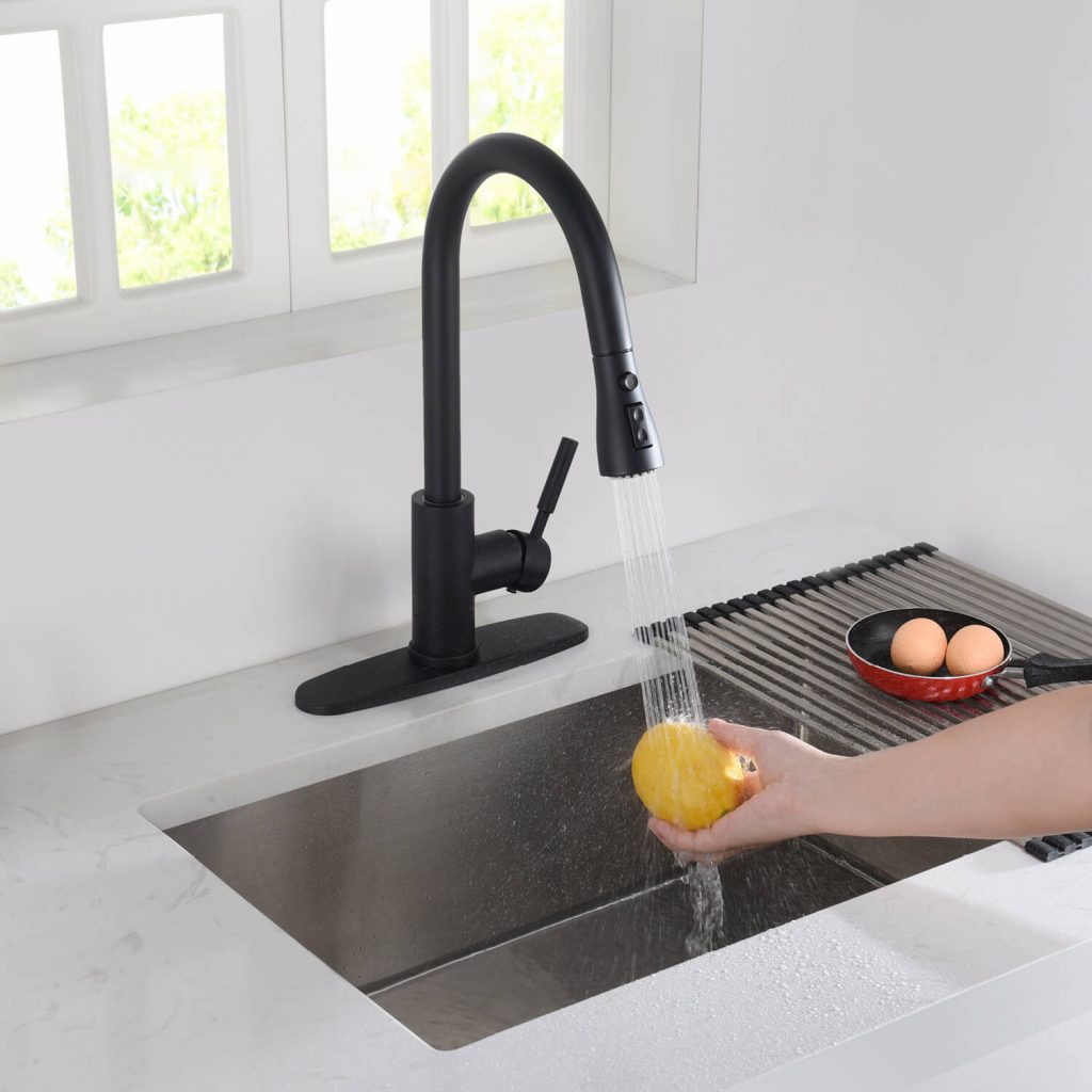 KIBI - Single Handle Pull Down Kitchen Faucet With Touch Sensor - F102-S