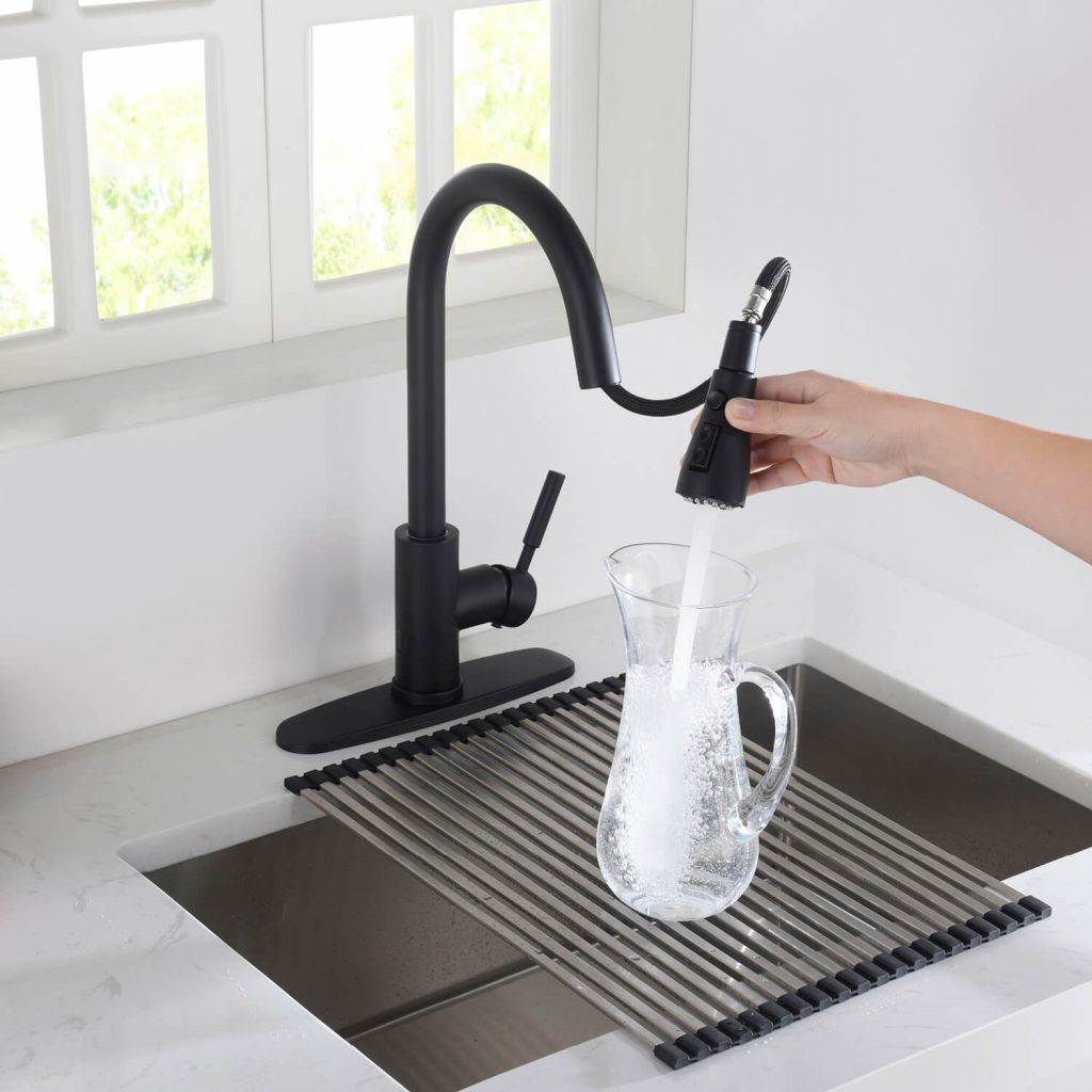 KIBI - Single Handle Pull Down Kitchen Faucet With Touch Sensor - F102-S