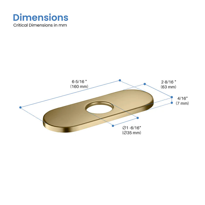 Casa Fixtures - Bathroom Accessories - 6 Inch Halo Bathroom Faucet Hole Cover (FC-2)