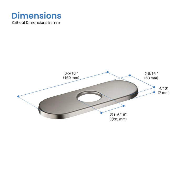 Casa Fixtures - Bathroom Accessories - 6 Inch Halo Bathroom Faucet Hole Cover (FC-2)