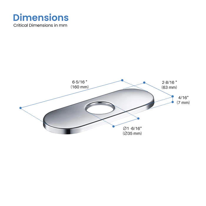 Casa Fixtures - Bathroom Accessories - 6 Inch Halo Bathroom Faucet Hole Cover (FC-2)