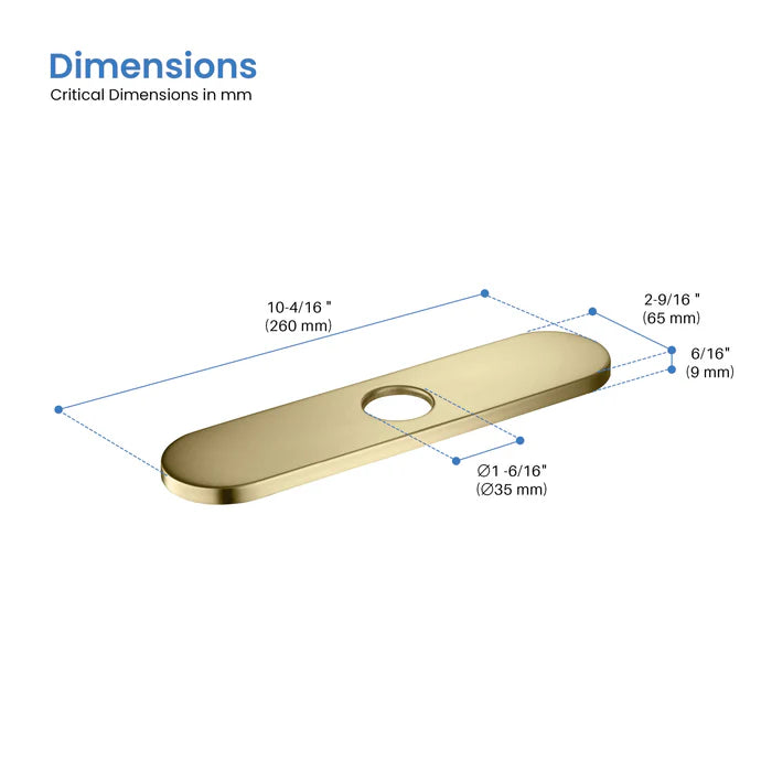 Casa Fixtures - Kitchen Accessories - 10 Inch Kitchen Faucet Hole Cover (FC-1)