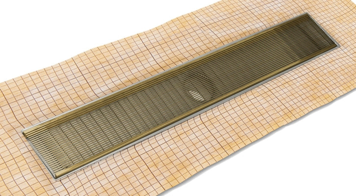 Infinity Drain - Fixed Flange Schluter-KERDI - FCSAS 100 Wedge Wire Linear Drain