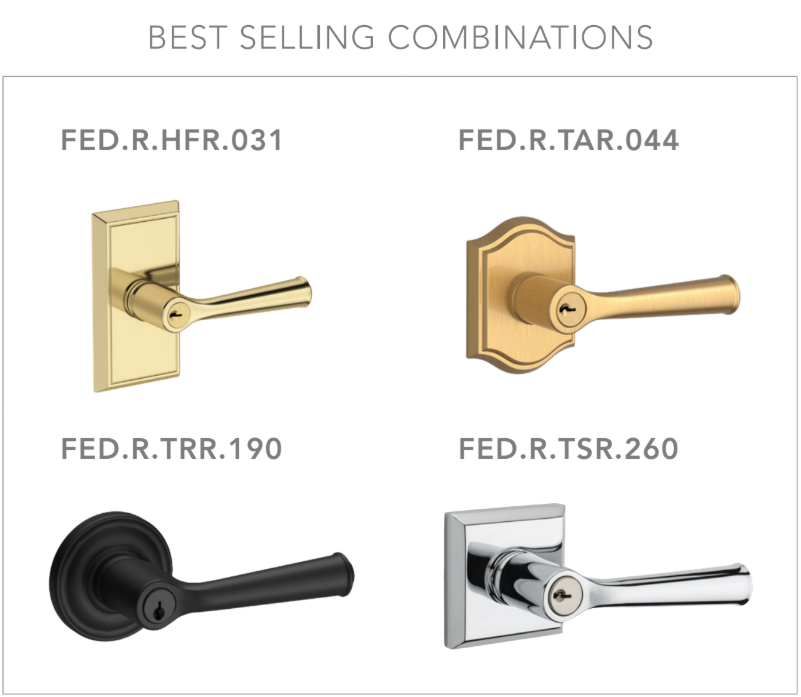 Baldwin - Reserve Collection - Keyed Levers - Federal Door Lever (Entry)