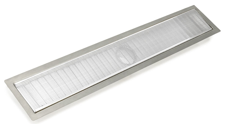 Infinity Drain - Fixed Flange Stainless Channel - FFAS 100 Wedge Wire Linear Drain