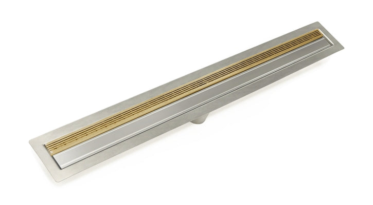 Infinity Drain - Fixed Flange Stainless Channel - FFAS 38 Solid Linear Drain