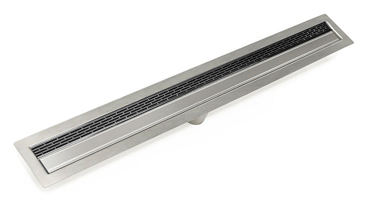 Infinity Drain - Fixed Flange Stainless Channel - FFLT 38 Offset Slotted Linear Drain