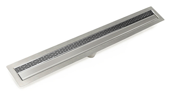 Infinity Drain - Fixed Flange Stainless Channel - FFLT 38 Offset Slotted Linear Drain