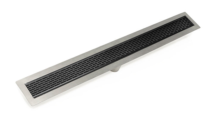 Infinity Drain - Fixed Flange Stainless Channel - FFLT 65 Slotted Linear Drain