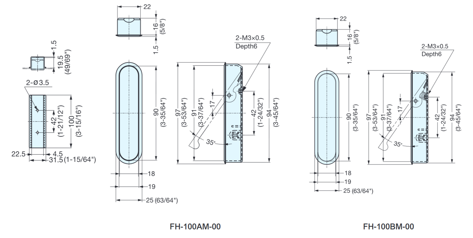 Sugatsune FH-100AM/FH-100BM Lever Pull