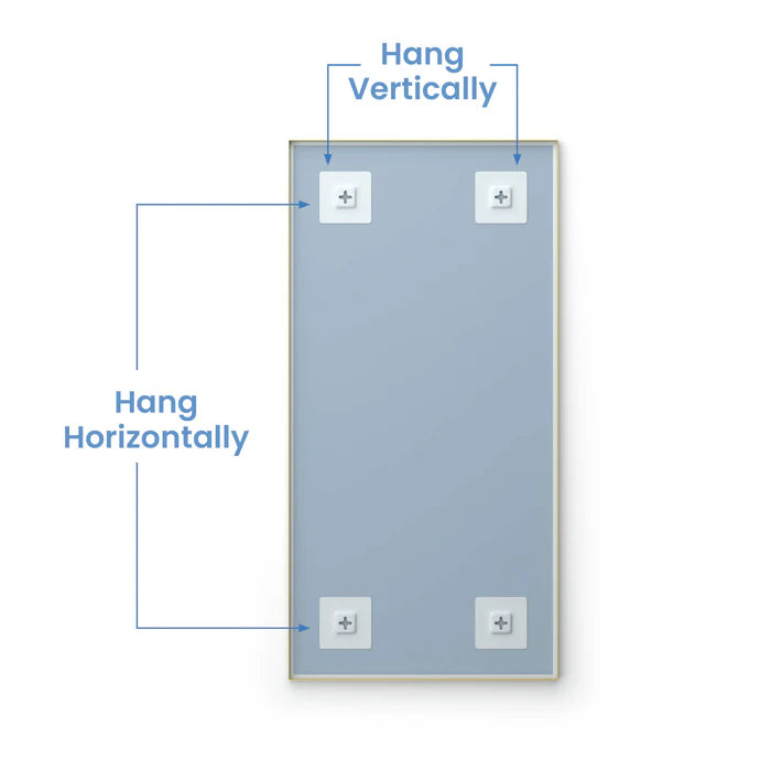 Casa Fixtures - Bathroom Accessories - 18" x 36" Shatterproof Wall Mount Metal Frame Mirror (FM1-1836)