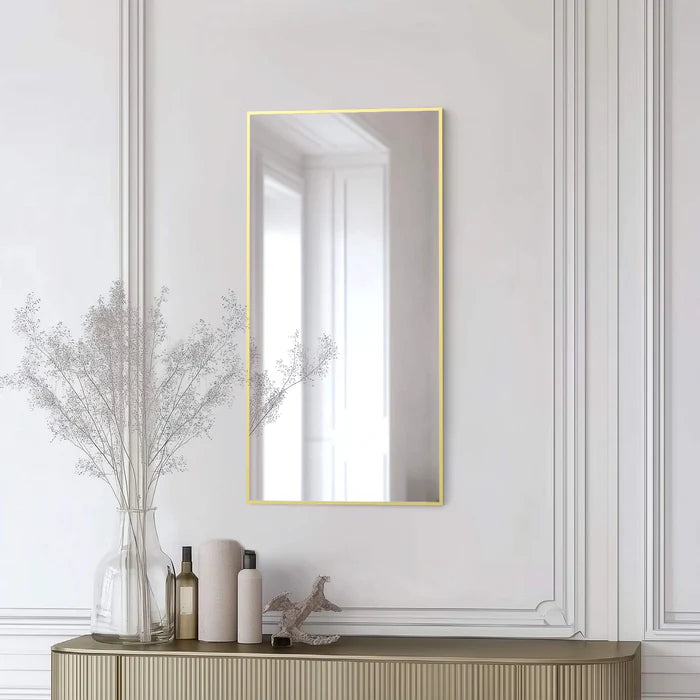 Casa Fixtures - Bathroom Accessories - 18" x 36" Shatterproof Wall Mount Metal Frame Mirror (FM1-1836)