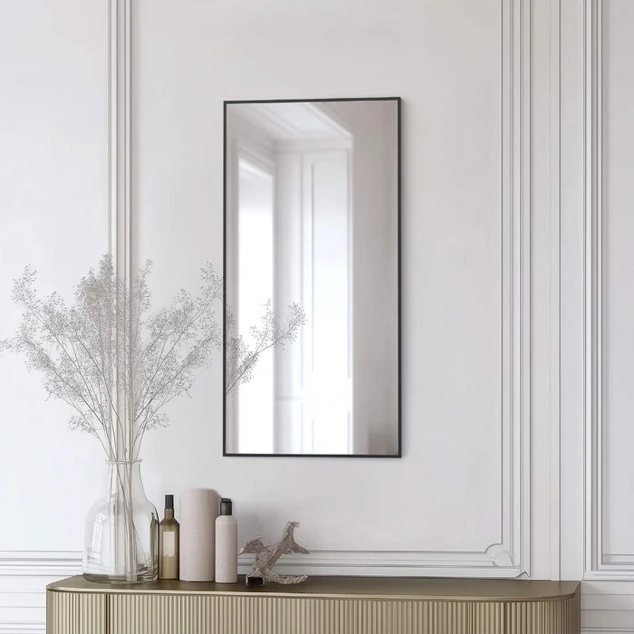 Casa Fixtures - Bathroom Accessories - 18" x 36" Shatterproof Wall Mount Metal Frame Mirror (FM1-1836)