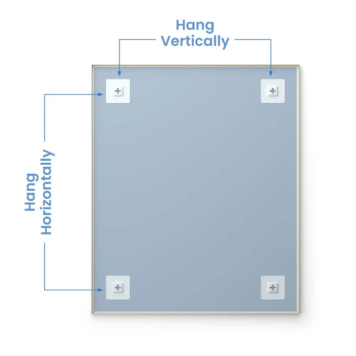 Casa Fixtures - Bathroom Accessories - 30" x 36" Shatterproof Wall Mount Metal Frame Mirror (FM1-3036)