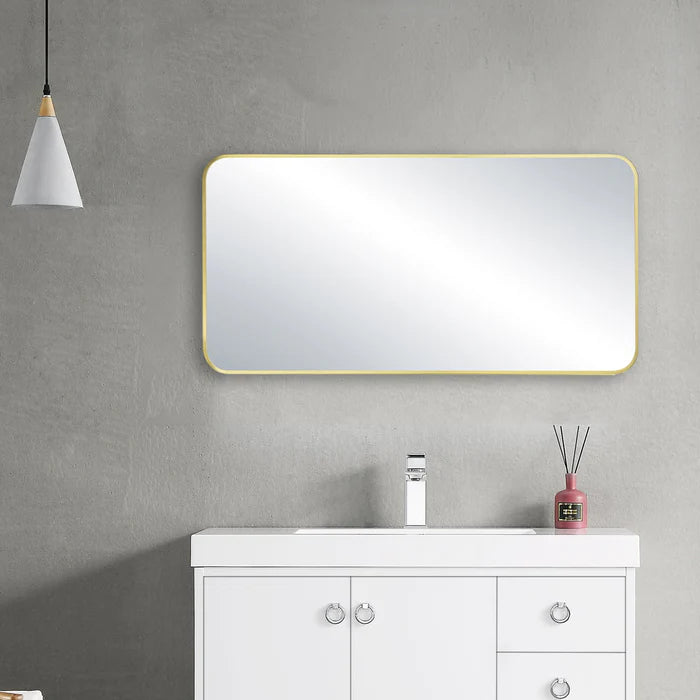 Casa Fixtures - Bathroom Accessories - 18" x 36" Shatterproof Wall Mount Metal Frame Mirror (FM2-1836)
