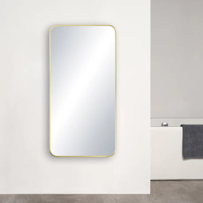Casa Fixtures - Bathroom Accessories - 18" x 36" Shatterproof Wall Mount Metal Frame Mirror (FM2-1836)