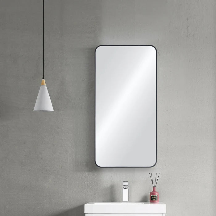 Casa Fixtures - Bathroom Accessories - 18" x 36" Shatterproof Wall Mount Metal Frame Mirror (FM2-1836)
