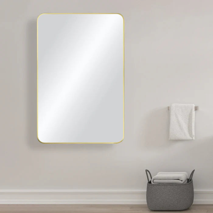 Casa Fixtures - Bathroom Accessories - 24" x 36" Shatterproof Wall Mount Metal Frame Mirror (FM2-2436)