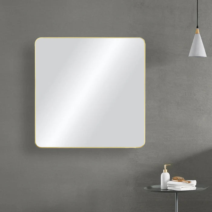 Casa Fixtures - Bathroom Accessories - 30" x 36" Shatterproof Wall Mount Metal Frame Mirror (FM2-3036)