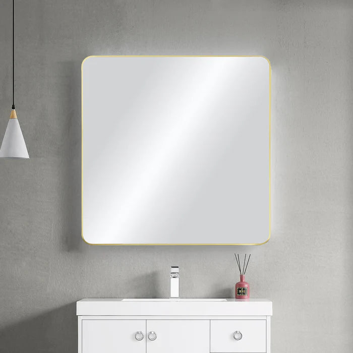 Casa Fixtures - Bathroom Accessories - 36" x 36" Shatterproof Wall Mount Metal Frame Mirror (FM2-3636)