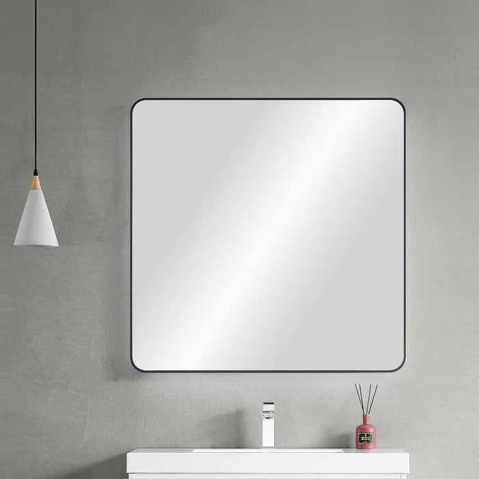 Casa Fixtures - Bathroom Accessories - 36" x 36" Shatterproof Wall Mount Metal Frame Mirror (FM2-3636)