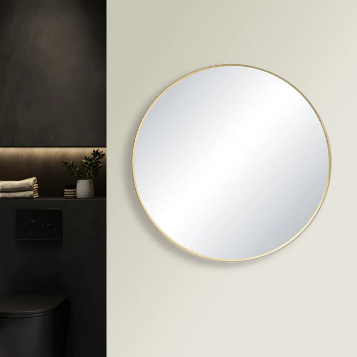 Casa Fixtures - Bathroom Accessories - 36" Shatterproof Wall Mount Metal Frame Mirror (FM3-R36)