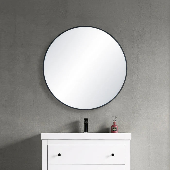 Casa Fixtures - Bathroom Accessories - 36" Shatterproof Wall Mount Metal Frame Mirror (FM3-R36)
