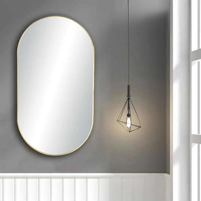 Casa Fixtures - Bathroom Accessories - 24" x 44" Shatterproof Wall Mount Metal Frame Mirror (FM4-2444)
