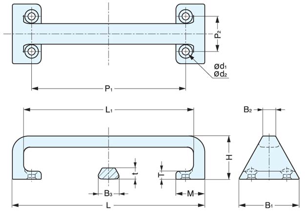Sugatsune FT-T Stainless Steel Handle Pull