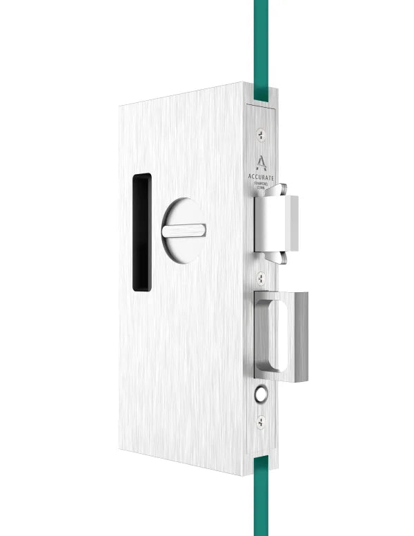 Accurate - G2002 Glass Patch Pocket Door Hardware Sets