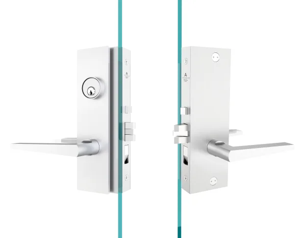 Accurate - GR87 Rabbeted Offset Glass Patch Door Hardware Sets