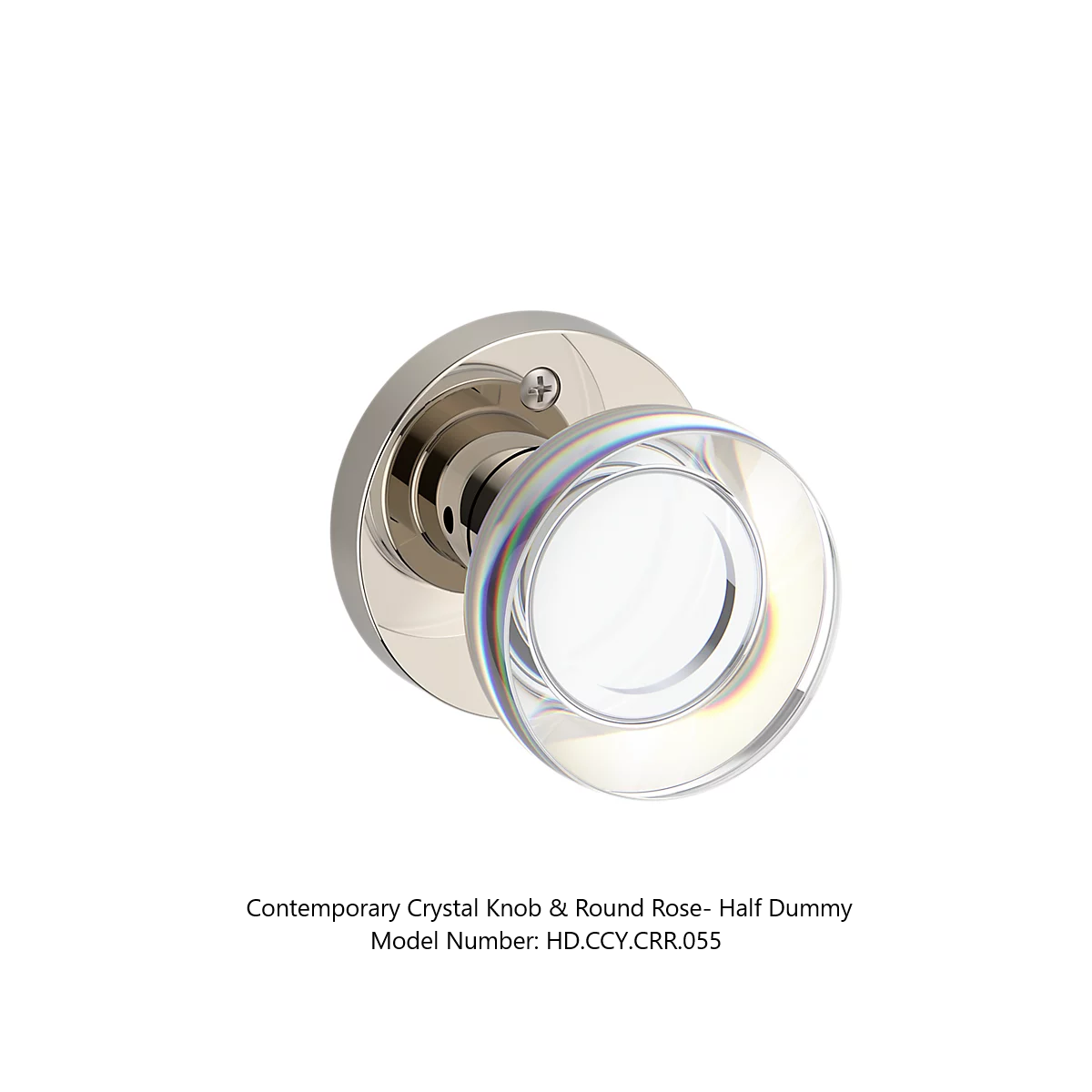 Baldwin - Reserve Collection - Interior Knobs - Contemporary Crystal Door Knob (Half Dummy)