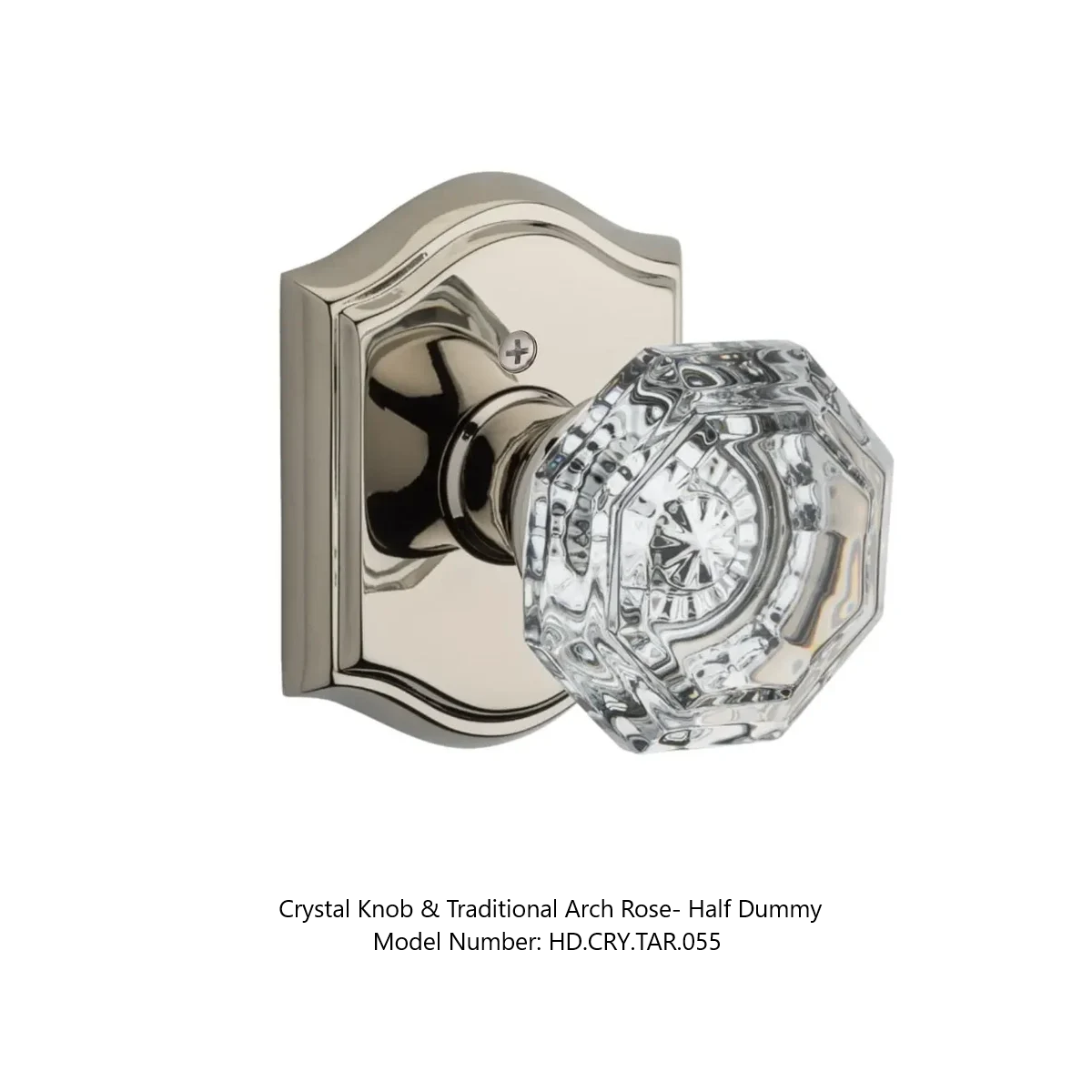 Baldwin - Reserve Collection - Interior Knobs - Crystal Door Knob (Half Dummy)