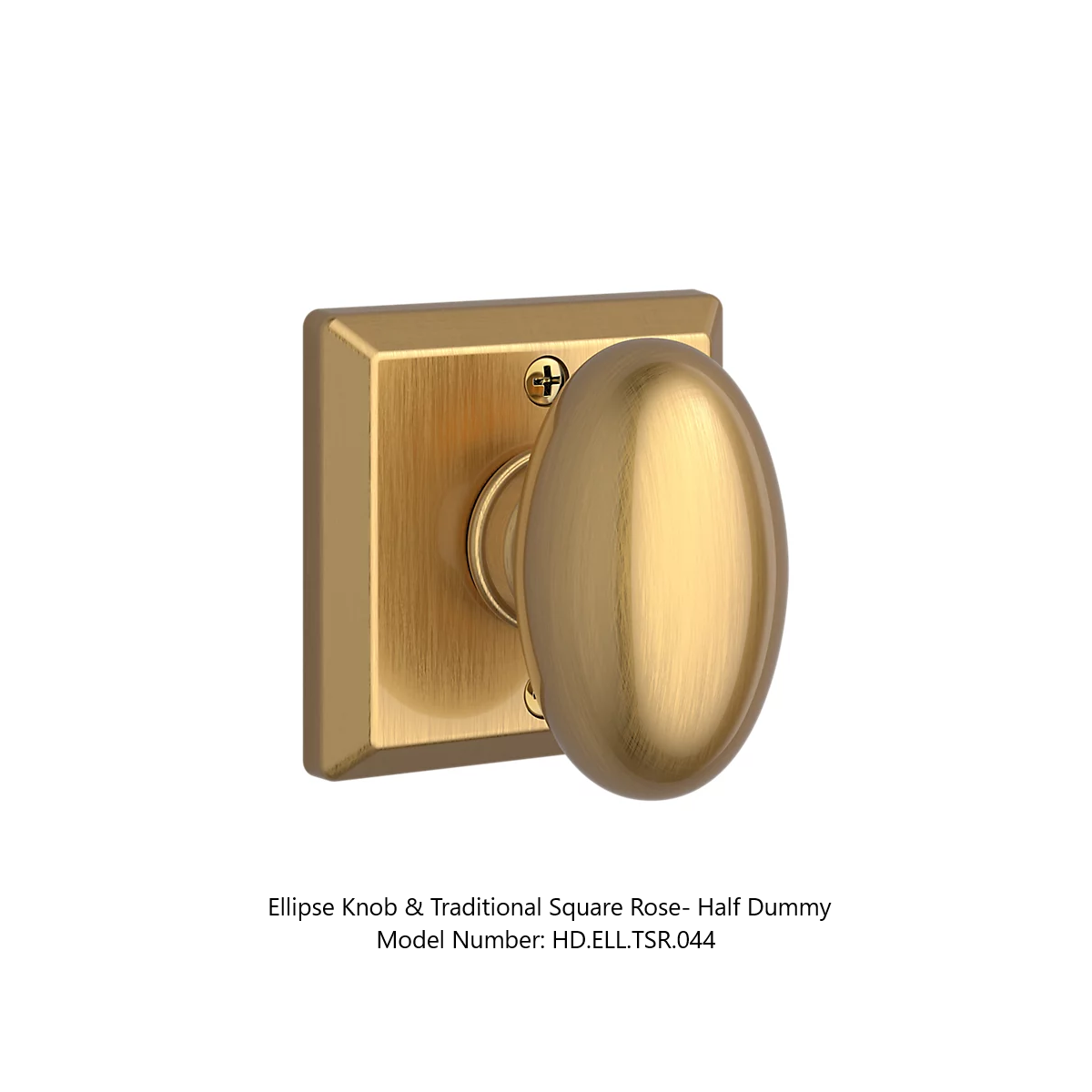 Baldwin - Reserve Collection - Interior Knobs - Ellipse Door Knob (Half Dummy)