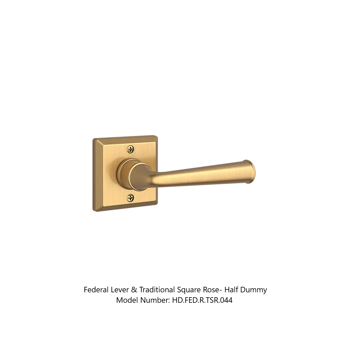 Baldwin - Reserve Collection - Interior Levers - Federal Door Lever (Half Dummy)