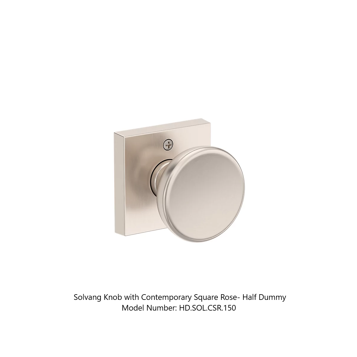 Baldwin - Reserve Collection - Interior Knobs - Solvang Door Knob (Half Dummy)