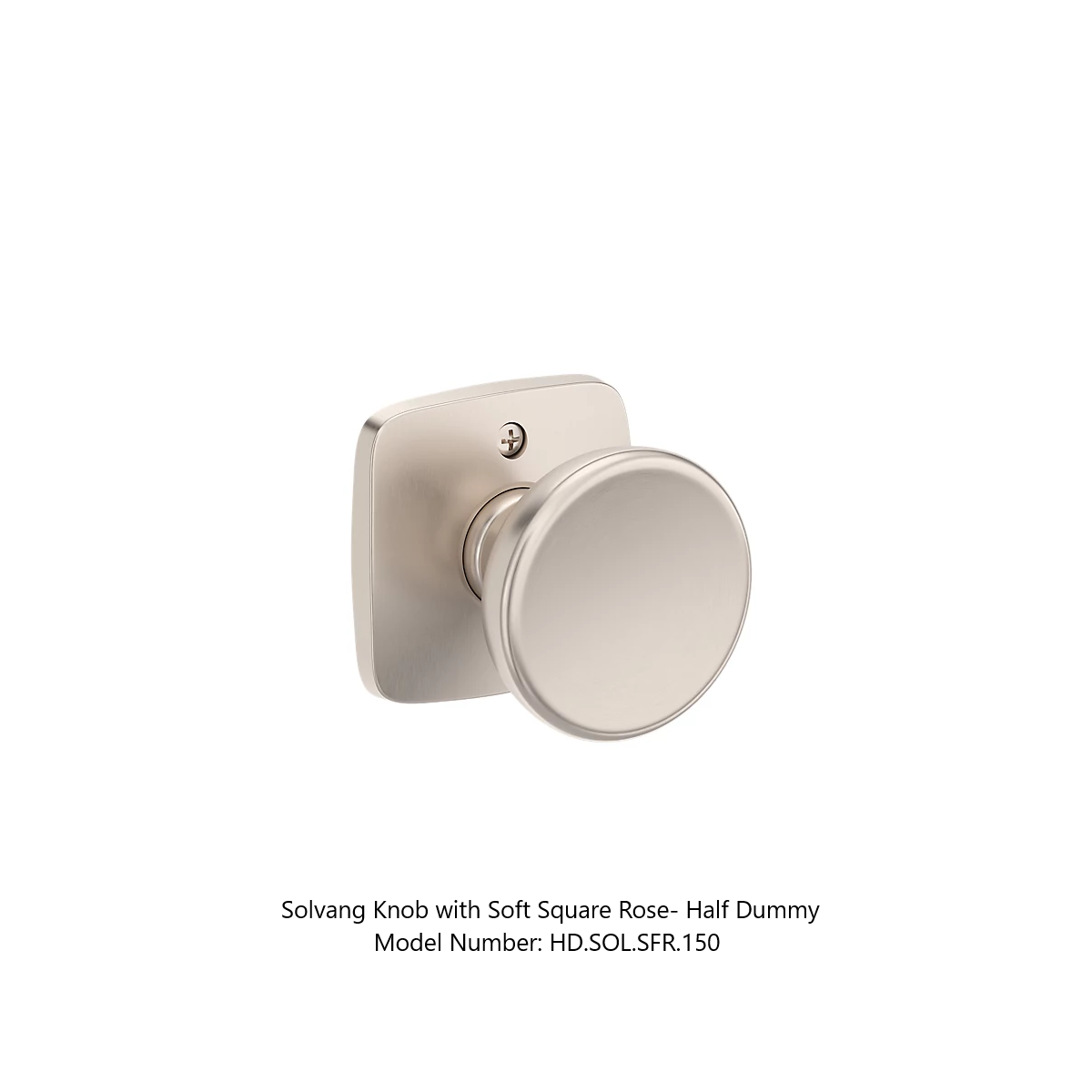 Baldwin - Reserve Collection - Interior Knobs - Solvang Door Knob (Half Dummy)