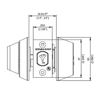 Mul-T-Lock Hercular Single Cylinder Deadbolt Keyway 006
