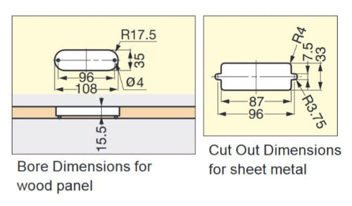 Sugatsune HH-DS Stainless Steel Recessed Pull