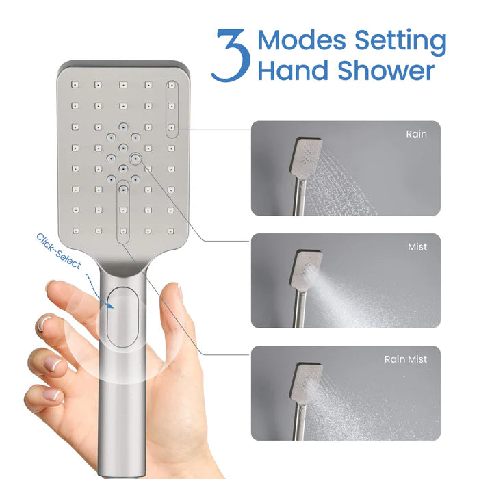 Casa Fixtures - Handheld Shower Head - Quadro Premium ABS 3 Mode Handheld Shower Head (HS101)