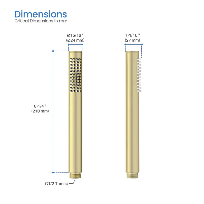 Casa Fixtures - Handheld Shower Head - Halo Metal Handheld Shower Head (HS102)